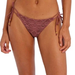 Bas De Maillot De Bain à Nouettes - Marron