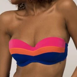 Haut De Maillot De Bain Bandeau Armatures Orange
