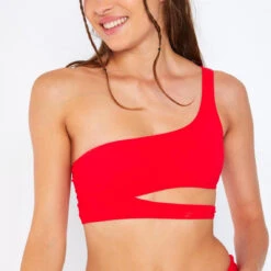 Banana Moon Haut De Maillot De Bain Bandeau - Rouge
