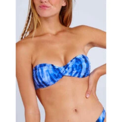 Banana Moon Haut De Maillot De Bain Bandeau Sans Armatures Bleu
