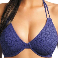 Haut De Maillot De Bain Tour De Cou Bleu