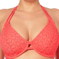 Haut De Maillot De Bain Tour De Cou Rouge