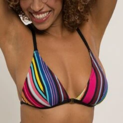 Haut De Maillot De Bain Triangle Sans Armatures Multicolore