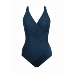 Devant -Seafolly Soldes Boutique maillot de bain 1 piece plongeant bleu 3368434 1140x1140