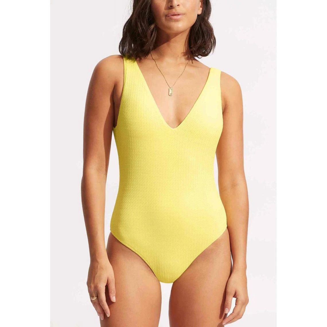 Seafolly Maillot De Bain 1 Pièce Plongeant - Jaune 2 Seafolly Maillot De Bain 1 Pièce Plongeant - Jaune – Image 2