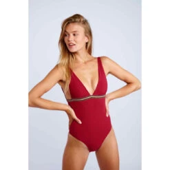 Banana Moon Maillot De Bain 1 Pièce Sans Armatures - Rouge