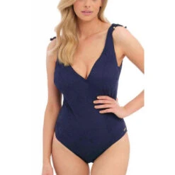 Maillot De Bain Une Pièce Plongeant Armatures - Bleu