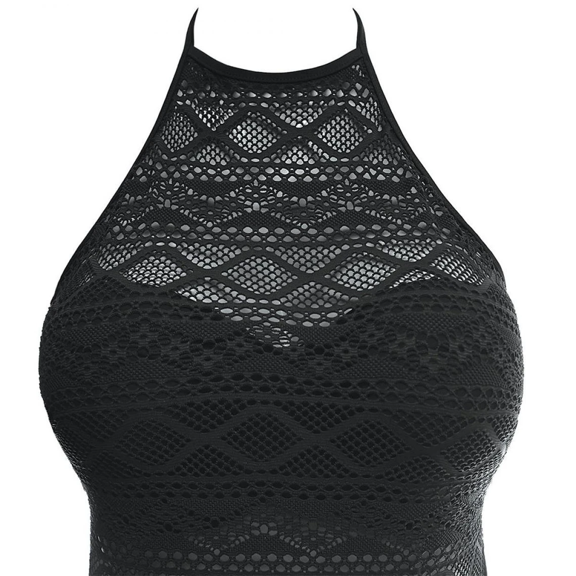 Maillot De Bain Une Pièce Tour De Cou à Armatures Noir 5 Maillot De Bain Une Pièce Tour De Cou à Armatures Noir – Image 5