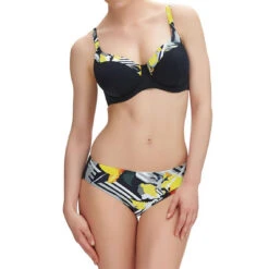 Slip De Bain Mi-couvrant Imprimé - Noir -Seafolly Soldes Boutique slip de bain mi couvrant fantasie beziers black 7 1140x1140