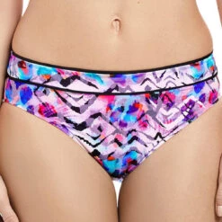 Slip De Bain Mi-couvrant Imprimé - Multicolore