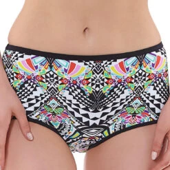 Slip De Bain Taille Haute Noir