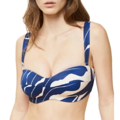 Triumph Haut De Maillots De Bain Bandeau Armatures Bleu