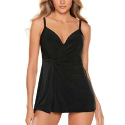 Miraclesuit Tankini Cache-cœur Bonnets Mousse Armatures Noir