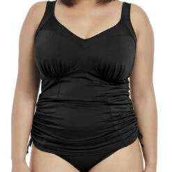 Tankini Moulé Côtés Ajustables - Noir