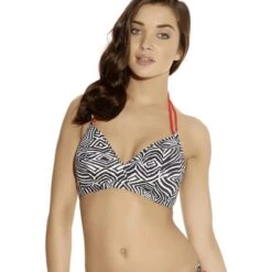 Soutien-Gorge Triangle Multicolore-Noir-Blanc